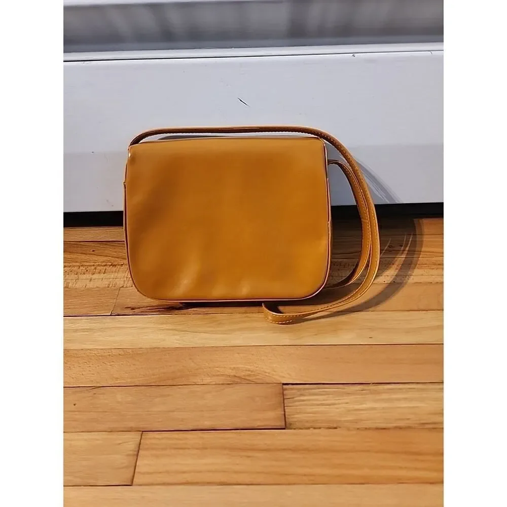 DESMO – Camel Brown Italian Leather Handbag SHOULDER BAG BEAUTIFUL